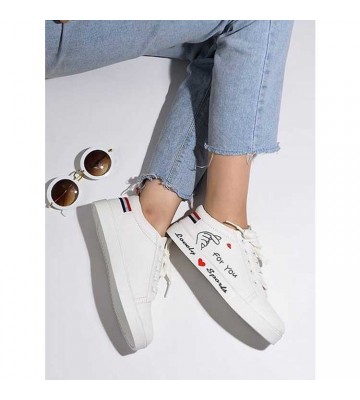 White for You Sneaker for Girls and Women 